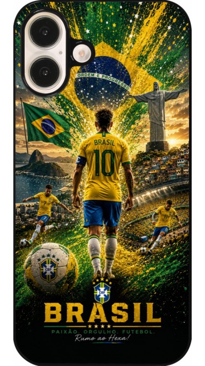 iPhone 16 Plus Case Hülle - Fussball Brasilien splash 2026
