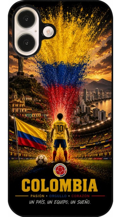 iPhone 16 Plus Case Hülle - Fussball Kolumbien splash 2026