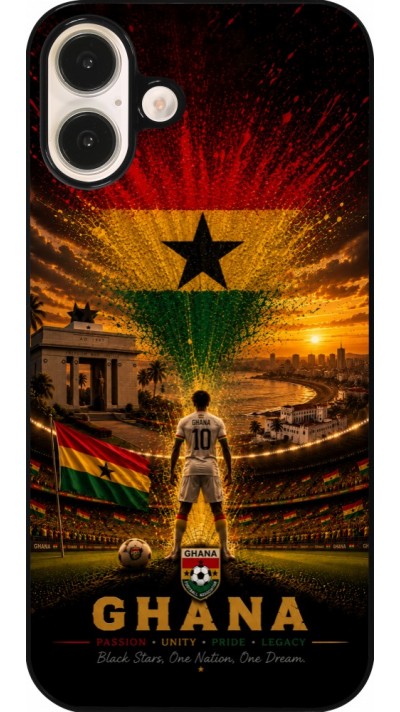iPhone 16 Plus Case Hülle - Fussball Ghana splash 2026