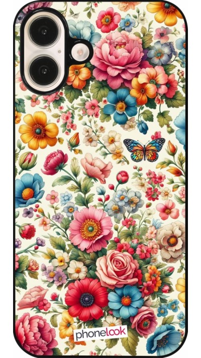 Coque iPhone 16 Plus - Spring 25 printemps fleuri