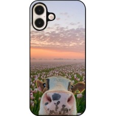 Coque iPhone 16 Plus - Cow with tulips Spring 2026