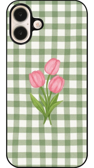iPhone 16 Plus Case Hülle - Green vichy tulips Spring 2026