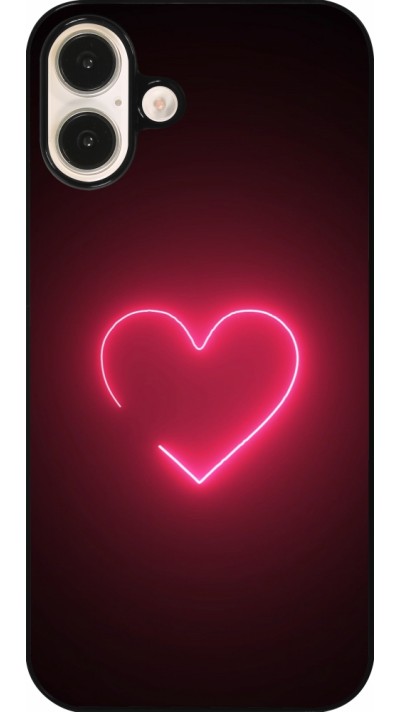 Coque iPhone 16 Plus - Valentine 2023 single neon heart
