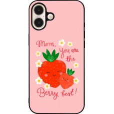 iPhone 16 Plus Case Hülle - Silikon schwarz Mom 2026 Berry best