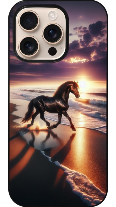 Coque iPhone 16 Pro - Cheval majestueux plage