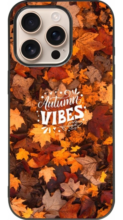 Coque iPhone 16 Pro - Silicone rigide noir Autumn 25 Autumn vibes