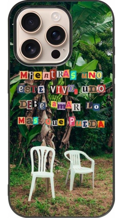 iPhone 16 Pro Case Hülle - Silikon schwarz Chairs DTMF