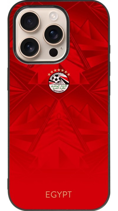 iPhone 16 Pro Case Hülle - Silikon schwarz Ägypten 2026 personalisierbares Fussballtrikot
