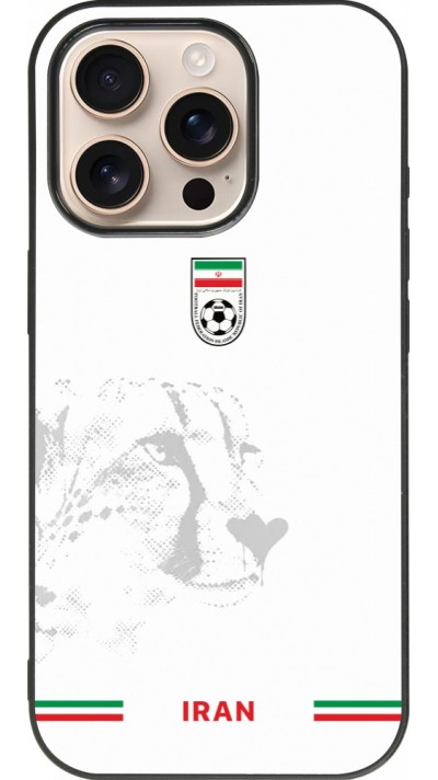 iPhone 16 Pro Case Hülle - Silikon schwarz Iran 2026 personalisierbares Fussballtrikot