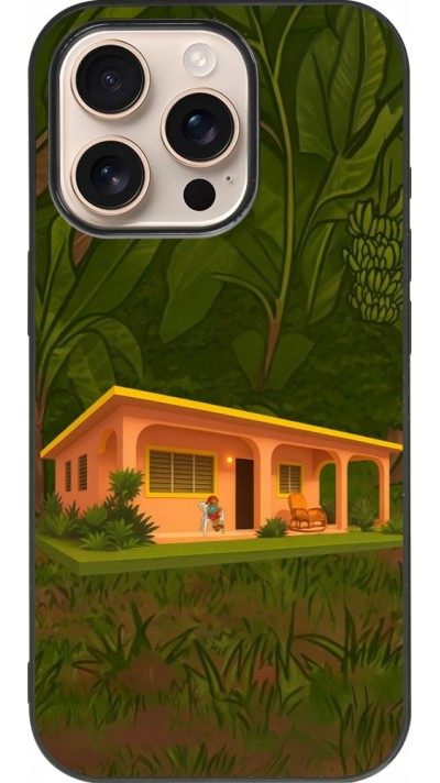 iPhone 16 Pro Case Hülle - Silikon schwarz Benitos house DTMF