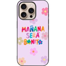 iPhone 16 Pro Case Hülle - Silikon schwarz Karol G Manana sera bonito