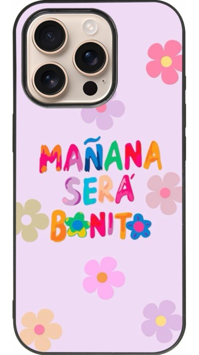 iPhone 16 Pro Case Hülle - Silikon schwarz Karol G Manana sera bonito