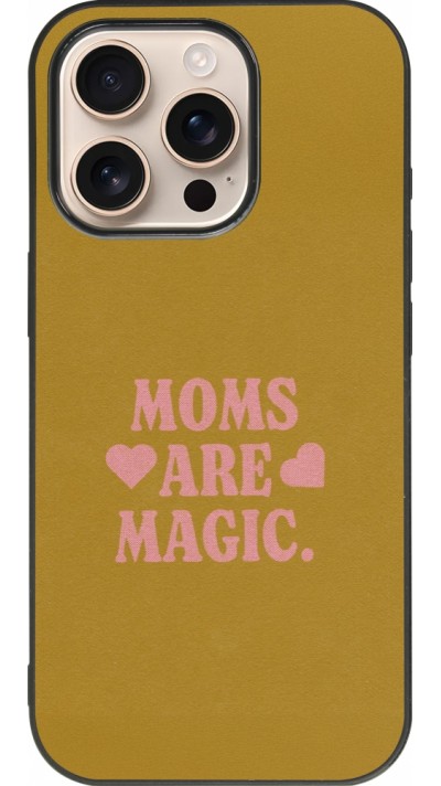 iPhone 16 Pro Case Hülle - Silikon schwarz Mom 2026 Are Magic