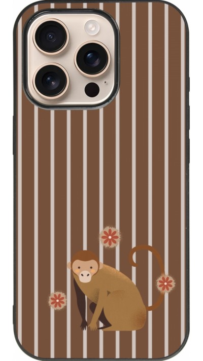 iPhone 16 Pro Case Hülle - Silikon schwarz Monkey with stripes iPhone 16 Pro Case Hülle - Silikon schwarz Monkey with stripes