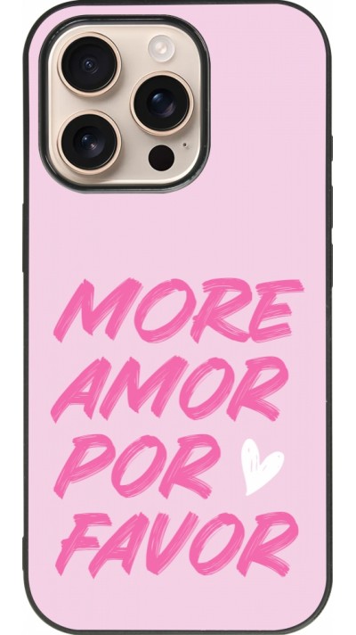 iPhone 16 Pro Case Hülle - Silikon schwarz More amor porfavor iPhone 16 Pro Case Hülle - Silikon schwarz More amor porfavor