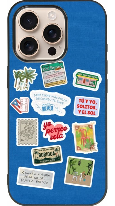 iPhone 16 Pro Case Hülle - Silikon schwarz Seals of the Dominican Republic DTMF