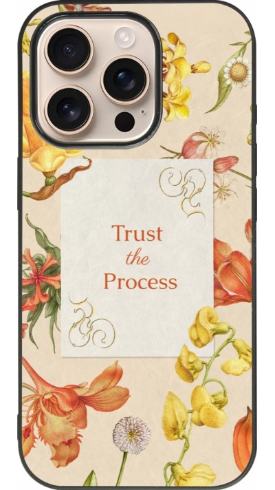 iPhone 16 Pro Case Hülle - Silikon schwarz Trust the process Spring 2026