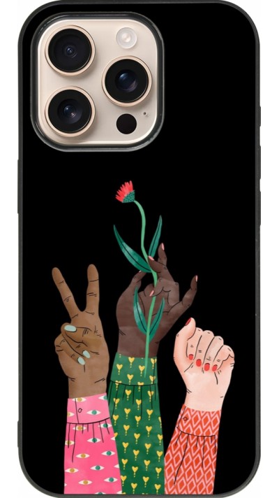 Coque iPhone 16 Pro - Silicone rigide noir Womens day 2026 2