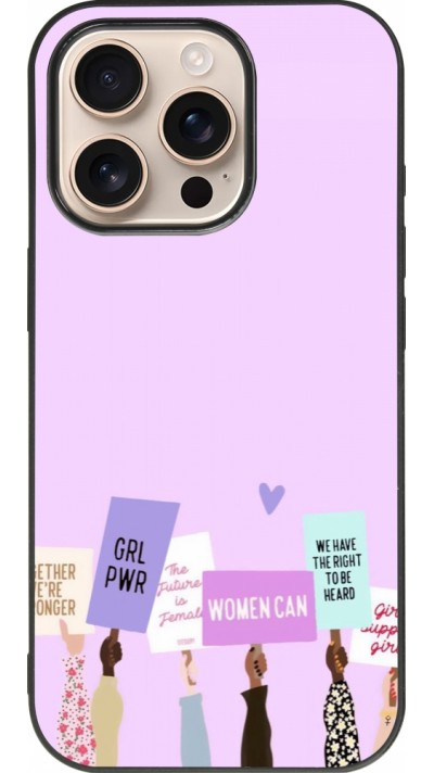 Coque iPhone 16 Pro - Silicone rigide noir Womens day 2026 9