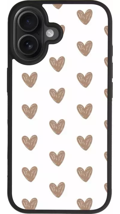 Coque iPhone 17 - Silicone rigide noir Autumn 2024 brown hearts Coque iPhone 17 - Silicone rigide noir Autumn 2024 brown hearts