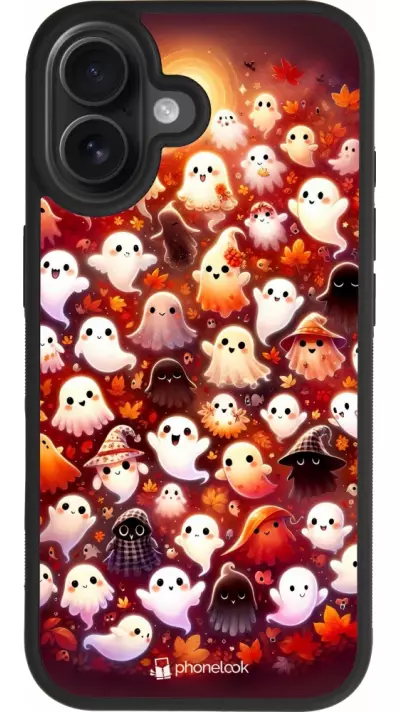 Coque iPhone 17 - Silicone rigide noir Fantômes automne mignons Coque iPhone 17 - Silicone rigide noir Fantômes automne mignons