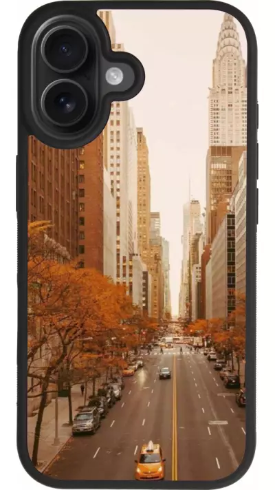 Coque iPhone 17 - Silicone rigide noir Autumn 2024 New York city Coque iPhone 17 - Silicone rigide noir Autumn 2024 New York city