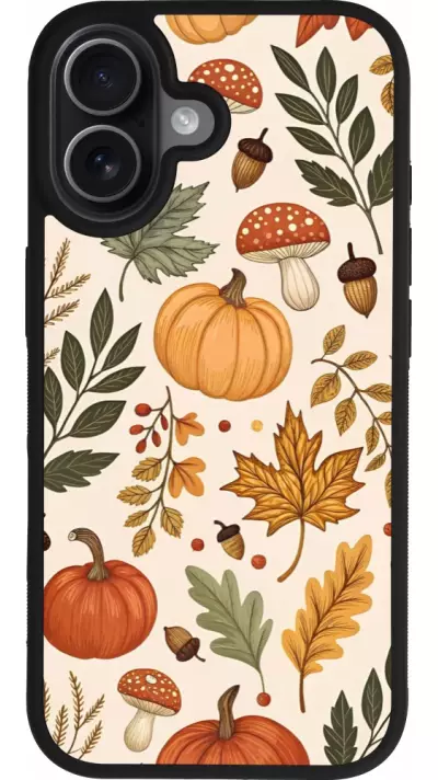 Coque iPhone 17 - Silicone rigide noir Autumn 25 Autumn pattern Coque iPhone 17 - Silicone rigide noir Autumn 25 Autumn pattern