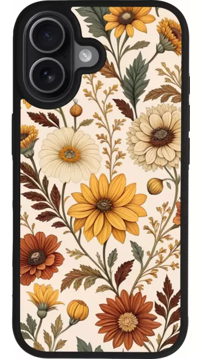 Coque iPhone 17 - Silicone rigide noir Autumn 25 Flower pattern Coque iPhone 17 - Silicone rigide noir Autumn 25 Flower pattern