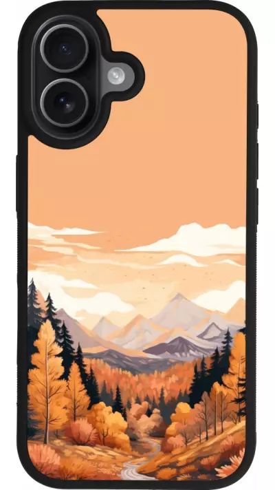 Coque iPhone 17 - Silicone rigide noir Autumn 25 Mountains Coque iPhone 17 - Silicone rigide noir Autumn 25 Mountains