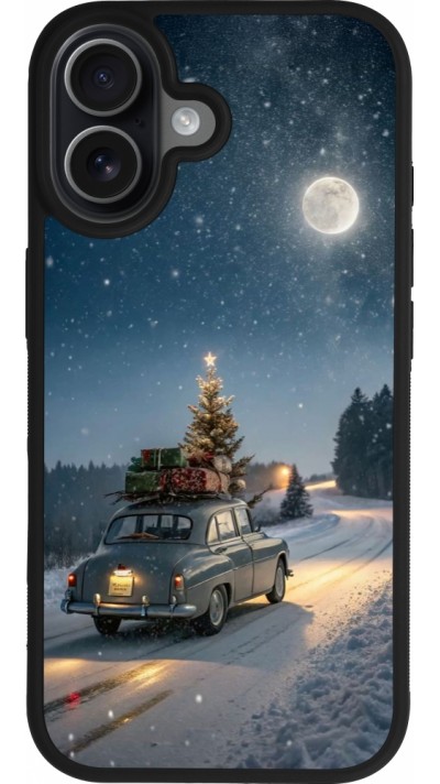 Coque iPhone 17 - Silicone rigide noir Christmas 25 Car with Tree Xmas