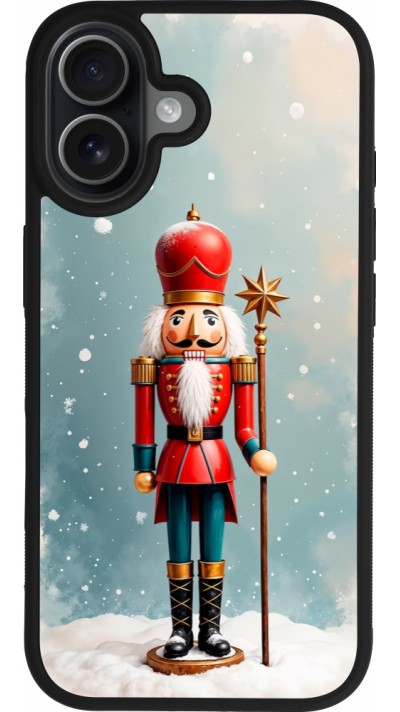 iPhone 17 Case Hülle - Silikon schwarz Christmas 25 Nutcracker Snow