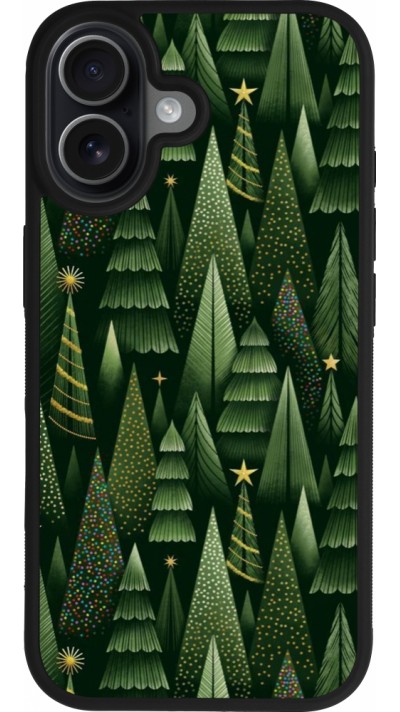 Coque iPhone 17 - Silicone rigide noir Christmas 25 Pattern Xmas Tree