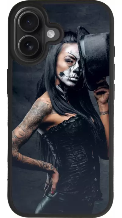 Coque iPhone 17 - Silicone rigide noir Halloween 22 Tattooed Girl Coque iPhone 17 - Silicone rigide noir Halloween 22 Tattooed Girl