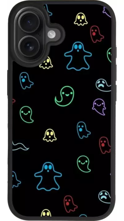 Coque iPhone 17 - Silicone rigide noir Halloween 2024 colorful ghosts Coque iPhone 17 - Silicone rigide noir Halloween 2024 colorful ghosts