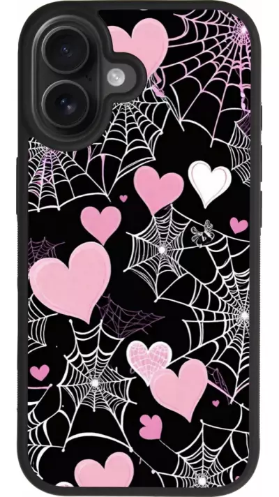 Coque iPhone 17 - Silicone rigide noir Halloween 2024 girly Coque iPhone 17 - Silicone rigide noir Halloween 2024 girly