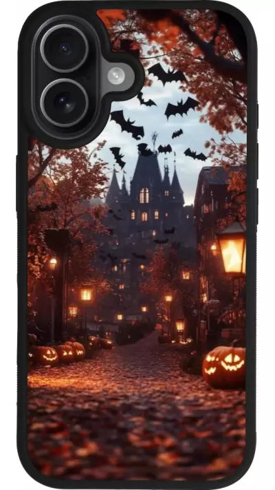 Coque iPhone 17 - Silicone rigide noir Halloween 2025 Haunted house Coque iPhone 17 - Silicone rigide noir Halloween 2025 Haunted house