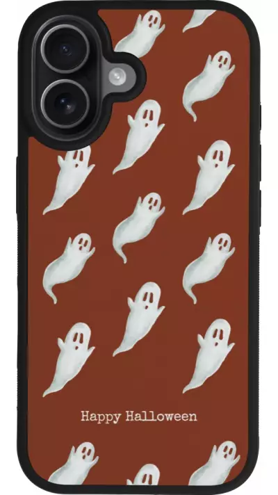 Coque iPhone 17 - Silicone rigide noir Halloween 2025 Pattern of ghosts Coque iPhone 17 - Silicone rigide noir Halloween 2025 Pattern of ghosts