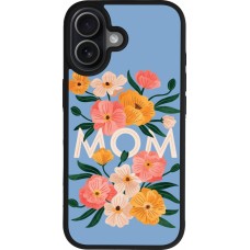 iPhone 17 Case Hülle - Silikon schwarz Mom 2026 Flowers