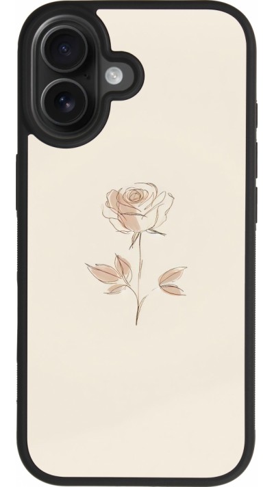 Coque iPhone 17 - Silicone rigide noir Sable Rose Minimaliste Coque iPhone 17 - Silicone rigide noir Sable Rose Minimaliste