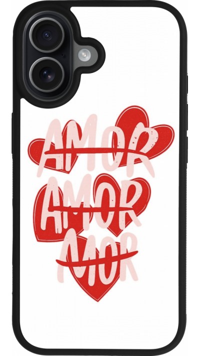 Coque iPhone 17 - Silicone rigide noir Saint Valentines Day 26 Amor
