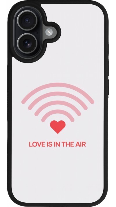 Coque iPhone 17 - Silicone rigide noir Saint Valentines Day 26 Love is in the air