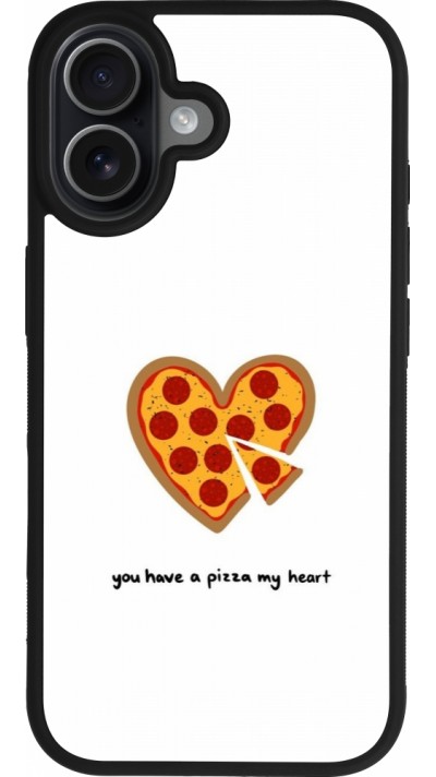 Coque iPhone 17 - Silicone rigide noir Saint Valentines Day 26 You have my pizza heart