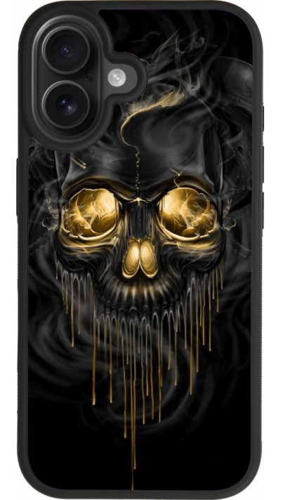 Coque iPhone 17 - Silicone rigide noir Skull 02 Coque iPhone 17 - Silicone rigide noir Skull 02