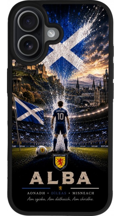 iPhone 17 Case Hülle - Silikon schwarz Fussball Schottland splash 2026