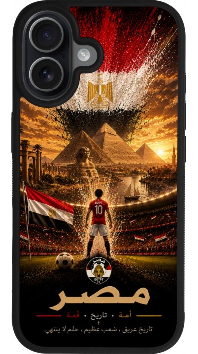 iPhone 17 Case Hülle - Silikon schwarz Fussball Ägypten splash 2026