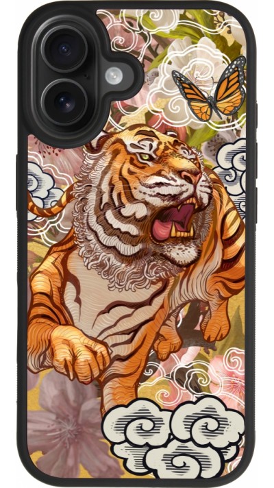 Coque iPhone 17 - Silicone rigide noir Spring 23 japanese tiger Coque iPhone 17 - Silicone rigide noir Spring 23 japanese tiger