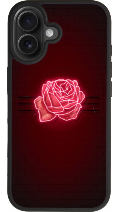 Coque iPhone 17 - Silicone rigide noir Spring 23 neon rose Coque iPhone 17 - Silicone rigide noir Spring 23 neon rose