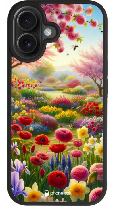 Coque iPhone 17 - Silicone rigide noir Spring 25 Bouquet printemps Coque iPhone 17 - Silicone rigide noir Spring 25 Bouquet printemps