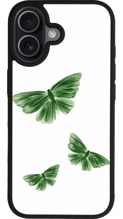 iPhone 17 Case Hülle - Silikon schwarz Butterflies Spring 2026
