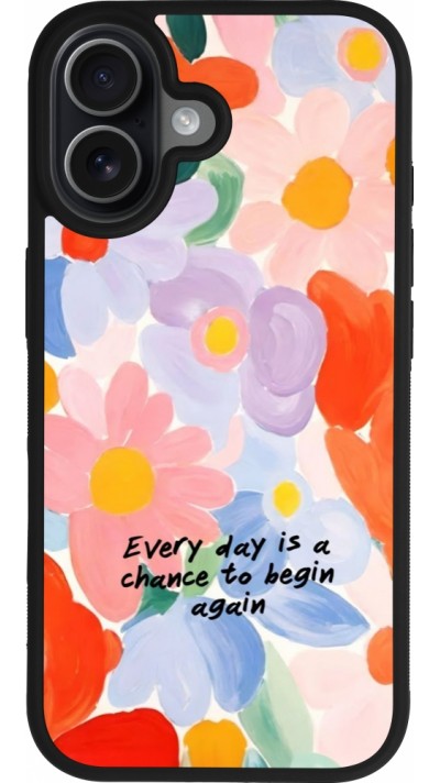 iPhone 17 Case Hülle - Silikon schwarz Every day is a chance Spring 2026